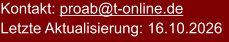 Kontakt: proab@t-online.de Letzte Aktualisierung: 16.10.2026