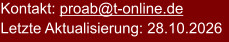 Kontakt: proab@t-online.de Letzte Aktualisierung: 28.10.2026
